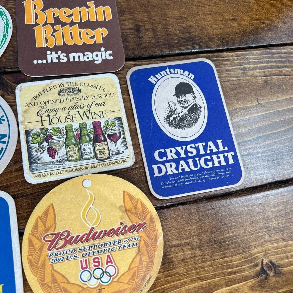 Vintage Coasters Lot Of 19 Brew Beer Pub Brewery Restaurant Cardboard Liquor